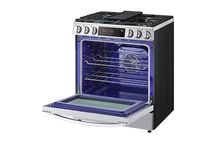 LG 30" Gas 6.3 cu ft. Range | Probake Convection, Air Fry, InstaView®, SelfClean, EasyClean®& Smart, Stainless, Slide-in, LSGL6335F