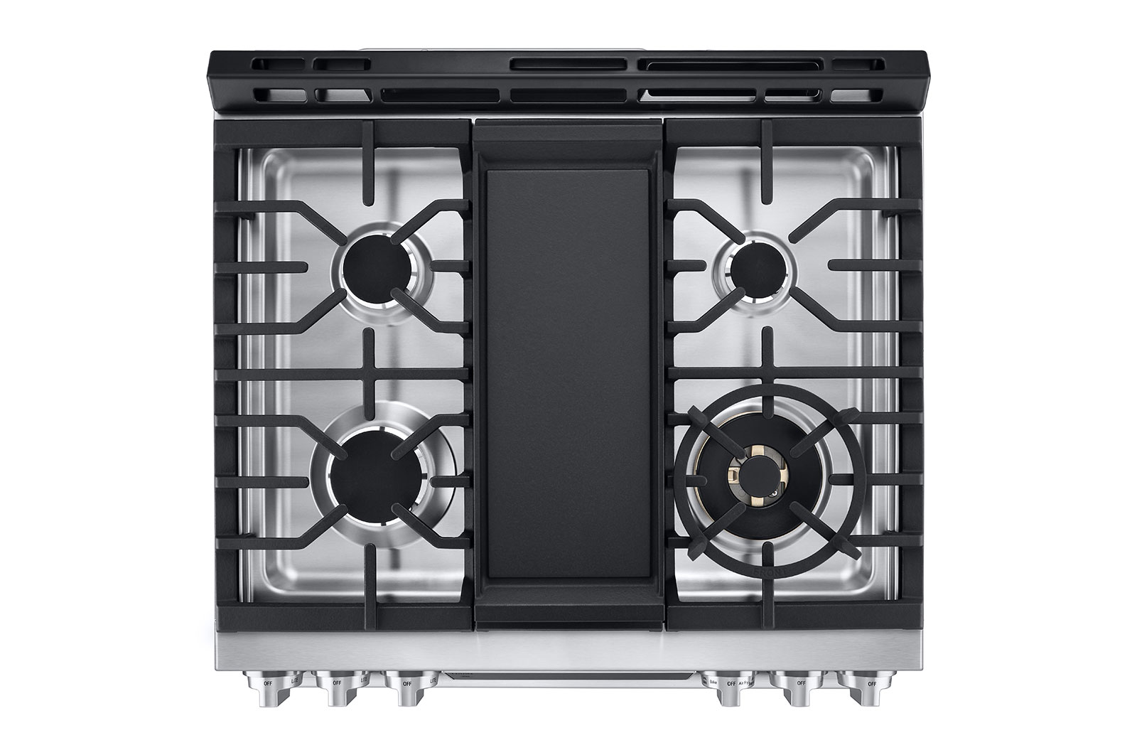 LG ﻿LG STUDIO 6.3 cu. ft. InstaView® Gas Slide-in Range with ProBake Convection® and Air Fry, LSGS6338F