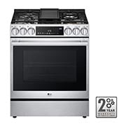 LG ﻿LG STUDIO 6.3 cu. ft. InstaView® Gas Slide-in Range with ProBake Convection® and Air Fry, LSGS6338F