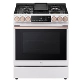 LG STUDIO 30" Gas 6.3 cu ft. Range | Probake Convection, Air Sous-Vide, Air Fry, SelfClean, EasyClean®& Smart, Essence White, Slide-in
