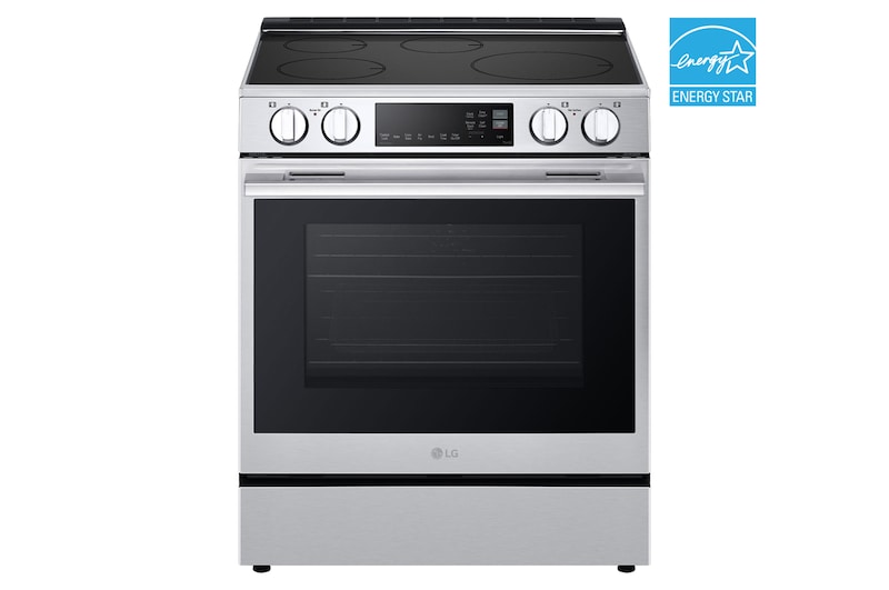 Front view of 30" Induction 6.3 cu ft. Range | Probake Convection, Air Fry, SelfClean, EasyClean®& Smart, Stainless, Slide-in LSIL6334XE