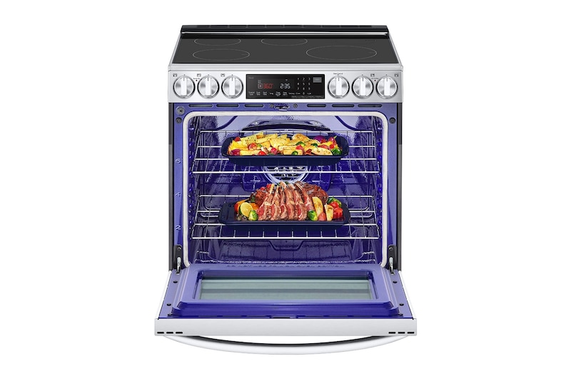 LG 30" Induction 6.3 cu ft. Range | Probake Convection, Air Sous-Vide, Air Fry, InstaView®, SelfClean, EasyClean®& Smart, Stainless, Slide-in, LSIL6336F