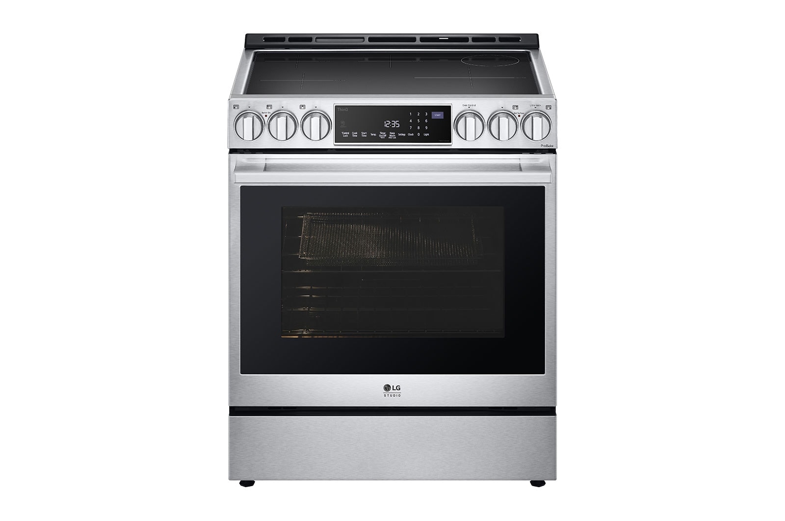 LG STUDIO 6.3 cu. ft. InstaView® Induction Slide-in Range with Air Fry and Air Sous Vide, LSIS6338F