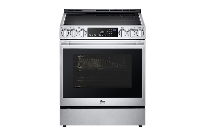 LG STUDIO 30" Induction 6.3 cu ft. Range | Probake Convection, Air Sous-Vide, Air Fry, SelfClean, EasyClean®& Smart, Stainless, Slide-in, LSIS6338F