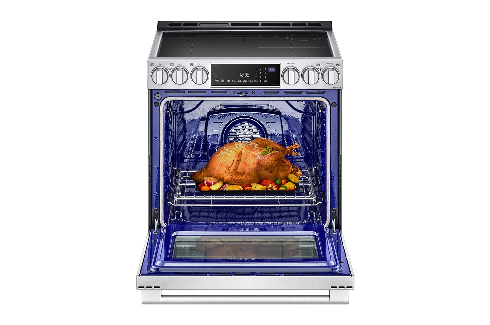 LG STUDIO 6.3 cu. ft. InstaView® Induction Slide-in Range with Air Fry and Air Sous Vide, LSIS6338F