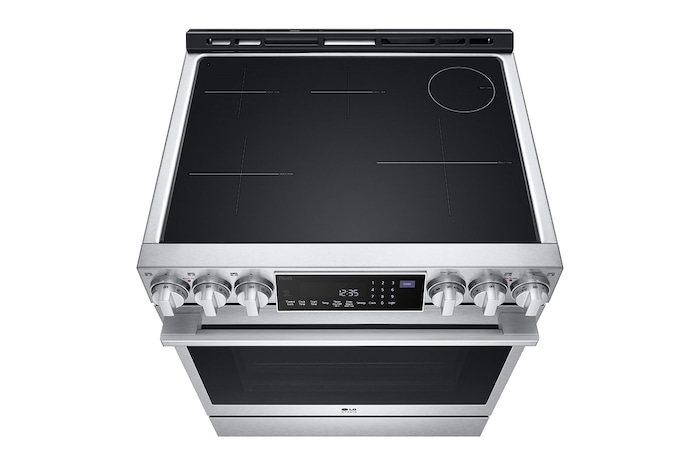 LG STUDIO 30" Induction 6.3 cu ft. Range | Probake Convection, Air Sous-Vide, Air Fry, SelfClean, EasyClean®& Smart, Stainless, Slide-in, LSIS6338F