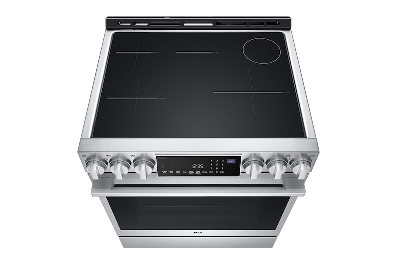 LG STUDIO 30" Induction 6.3 cu ft. Range | Probake Convection, Air Sous-Vide, Air Fry, SelfClean, EasyClean®& Smart, Stainless, Slide-in, LSIS6338F