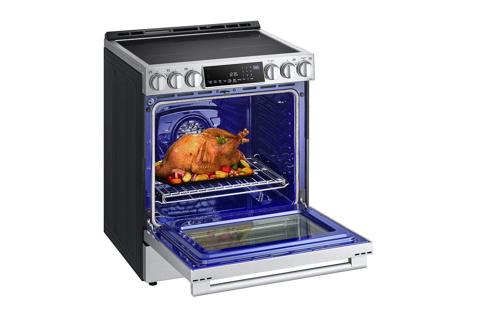 LG STUDIO 6.3 cu. ft. InstaView® Induction Slide-in Range with Air Fry and Air Sous Vide, LSIS6338F