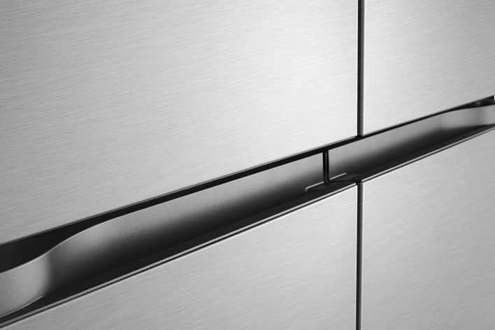 Flat Panel Door Design with Pocket Handles