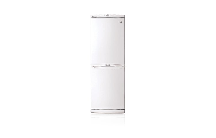 Front view of 23.5 Inch, 11.4 cu.ft. Mid-Size Bottom Mount Freezer Refrigerator GR-389R