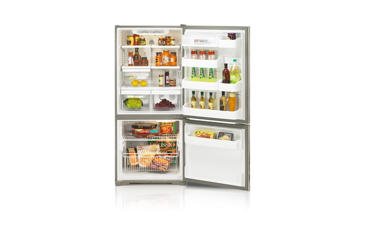 LG 30 Inch, 19.7 cu.ft. Bottom Freezer Refrigerator with Swing Freezer Door, LBN20518ST