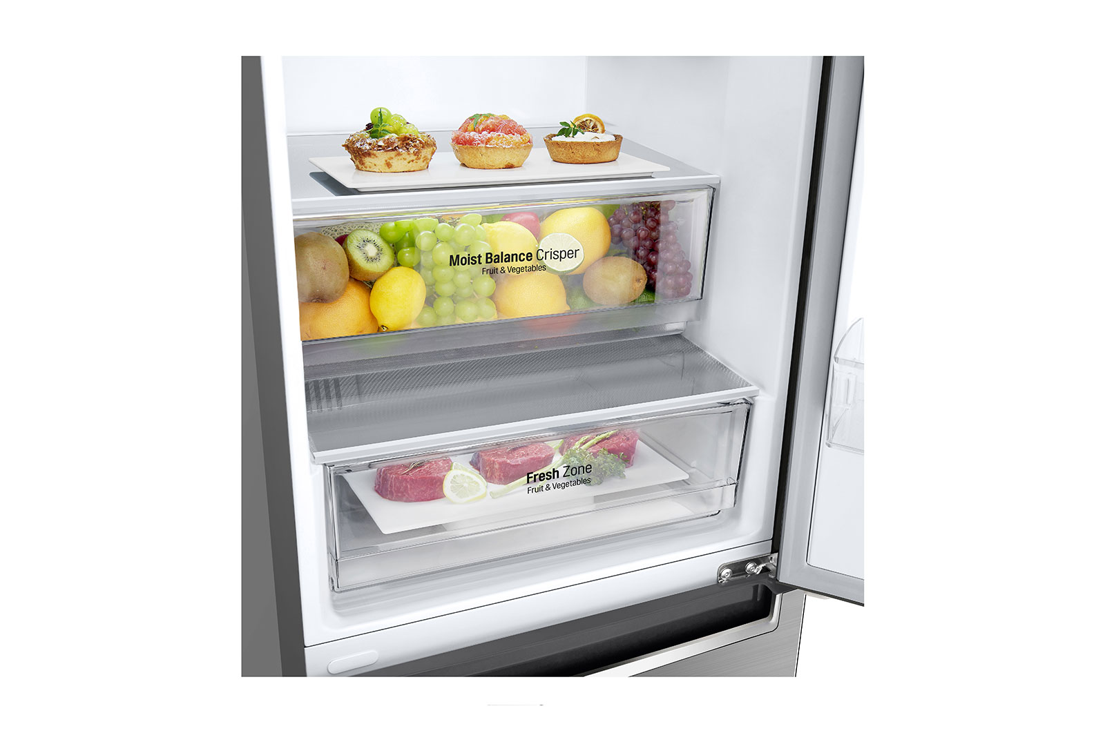 LG 24" Counter Depth Bottom Freezer Refrigerator with DoorCooling+, 12 cu. ft., LBNC12231V