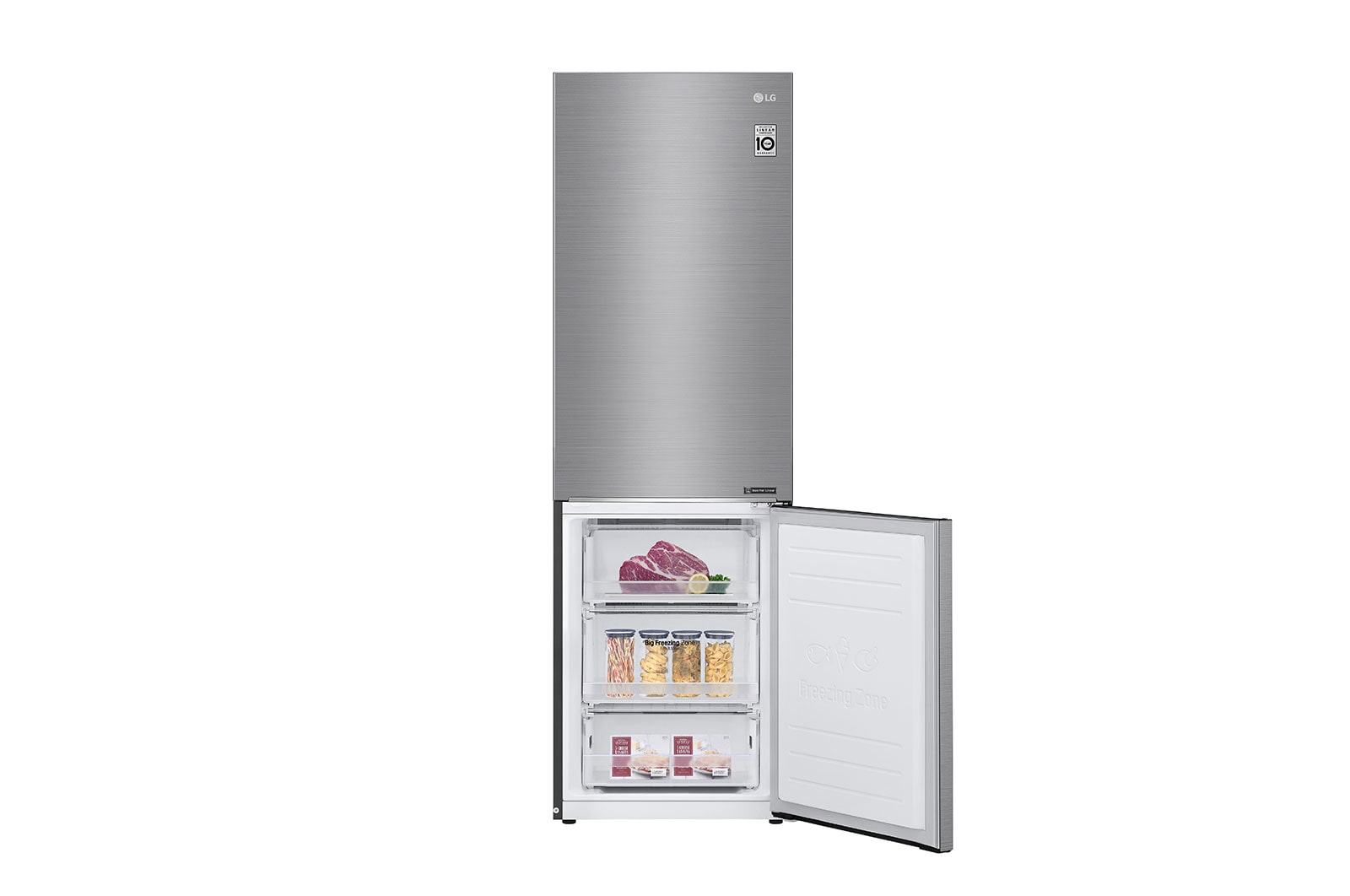 LG 24" Counter Depth Bottom Freezer Refrigerator with DoorCooling+, 12 cu. ft., LBNC12231V