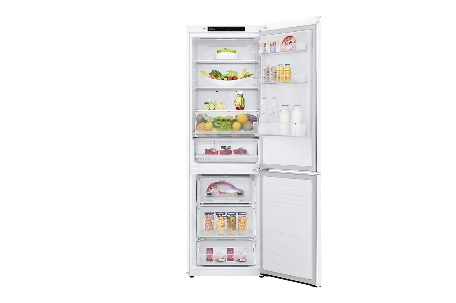 LG 24" Counter Depth Bottom Freezer Refrigerator with DoorCooling<sup>+</sup>, 12 cu. ft., LBNC12231W