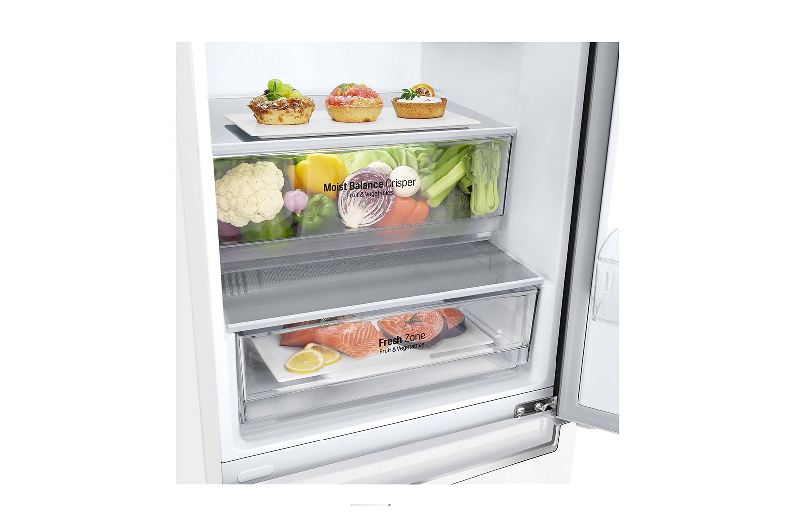 LG 24" Counter Depth Bottom Freezer Refrigerator with DoorCooling<sup>+</sup>, 12 cu. ft., LBNC12231W