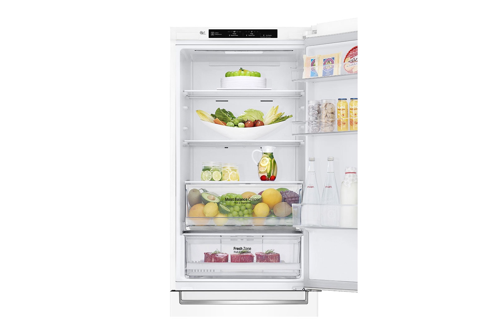 LG 24" Counter Depth Bottom Freezer Refrigerator with DoorCooling<sup>+</sup>, 12 cu. ft., LBNC12231W