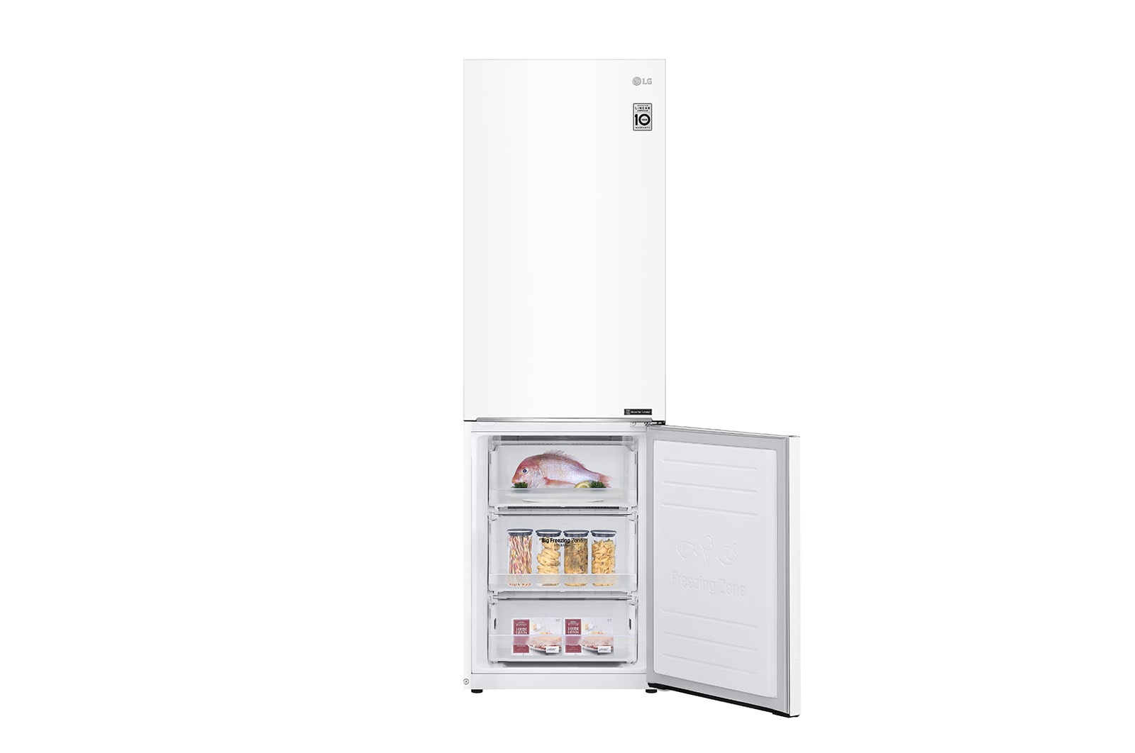 LG 24" Counter Depth Bottom Freezer Refrigerator with DoorCooling<sup>+</sup>, 12 cu. ft., LBNC12231W