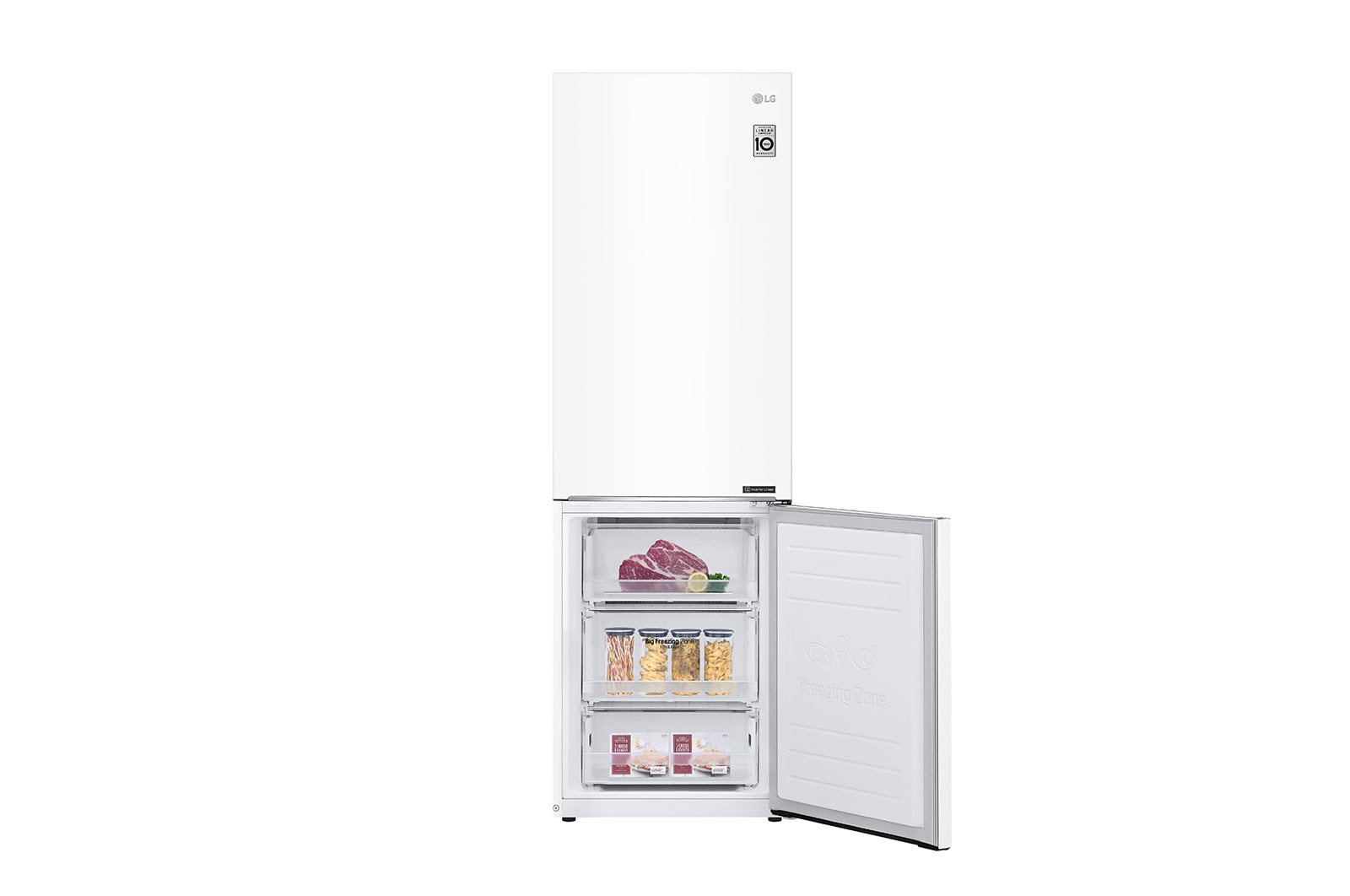 LG 24" Counter Depth Bottom Freezer Refrigerator with DoorCooling<sup>+</sup>, 12 cu. ft., LBNC12231W