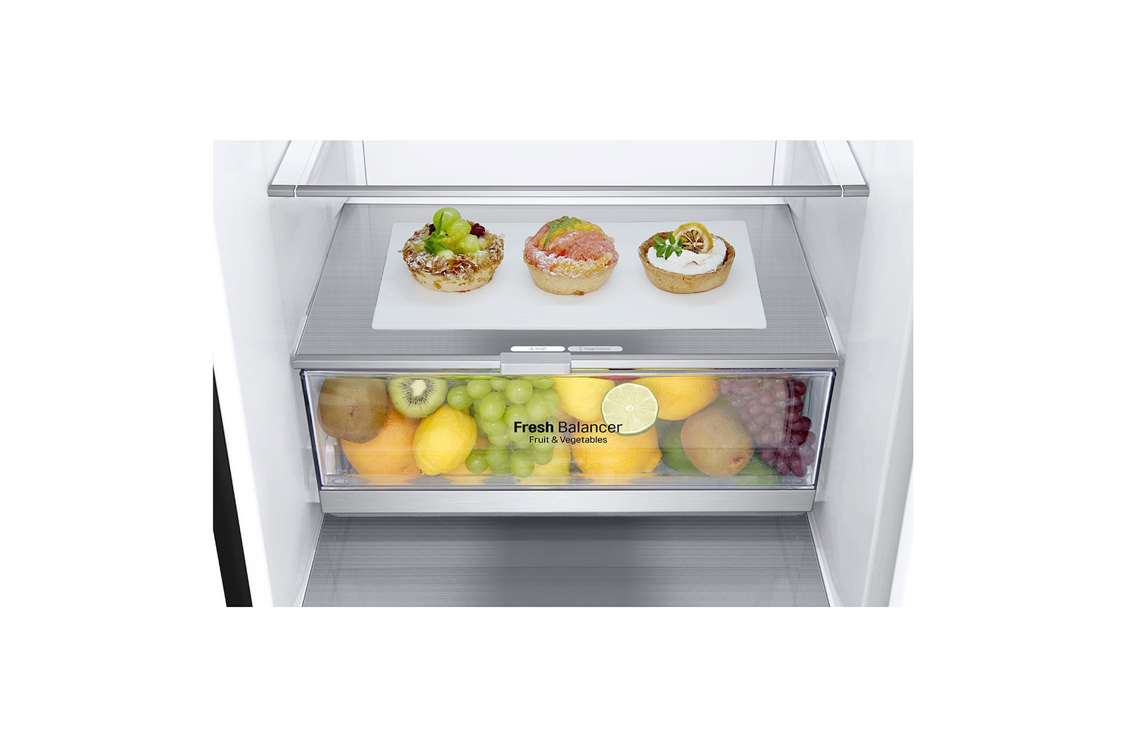 LG 24" Counter Depth Bottom Freezer Refrigerator with DoorCooling<sup>+</sup> and Wine Rack, 12 cu. ft., LBNC12241P