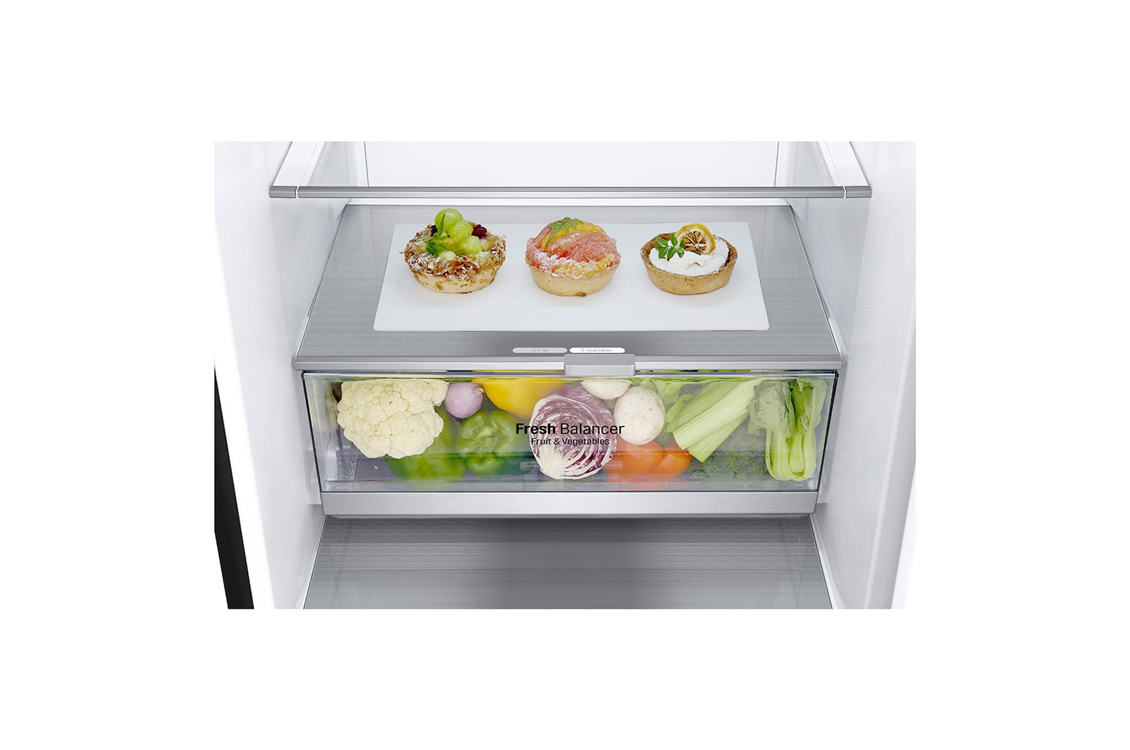 LG 24" Counter Depth Bottom Freezer Refrigerator with DoorCooling<sup>+</sup> and Wine Rack, 12 cu. ft., LBNC12241P