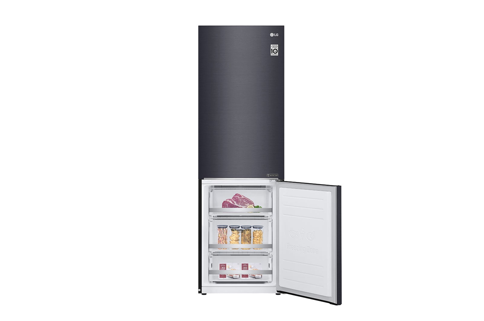 LG 24" Counter Depth Bottom Freezer Refrigerator with DoorCooling<sup>+</sup> and Wine Rack, 12 cu. ft., LBNC12241P