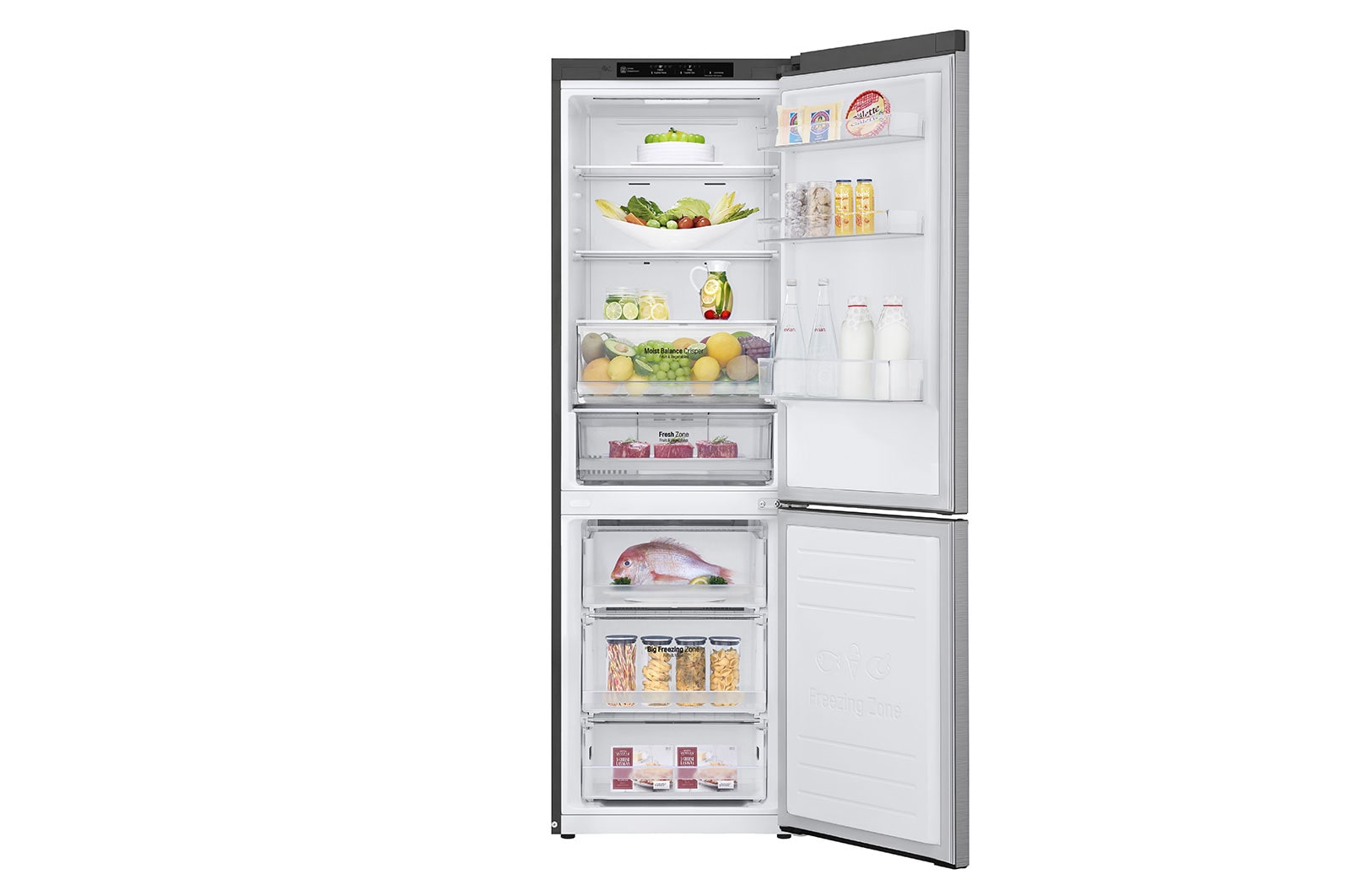 LG 24" Counter Depth Bottom Freezer Refrigerator with Door Cooling+, 12 cu. ft., LBNC12251V