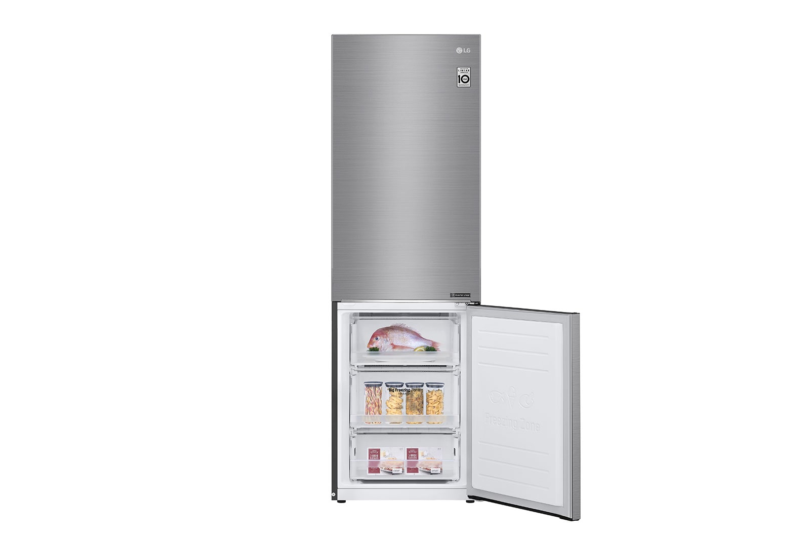 LG 24" Counter Depth Bottom Freezer Refrigerator with Door Cooling+, 12 cu. ft., LBNC12251V