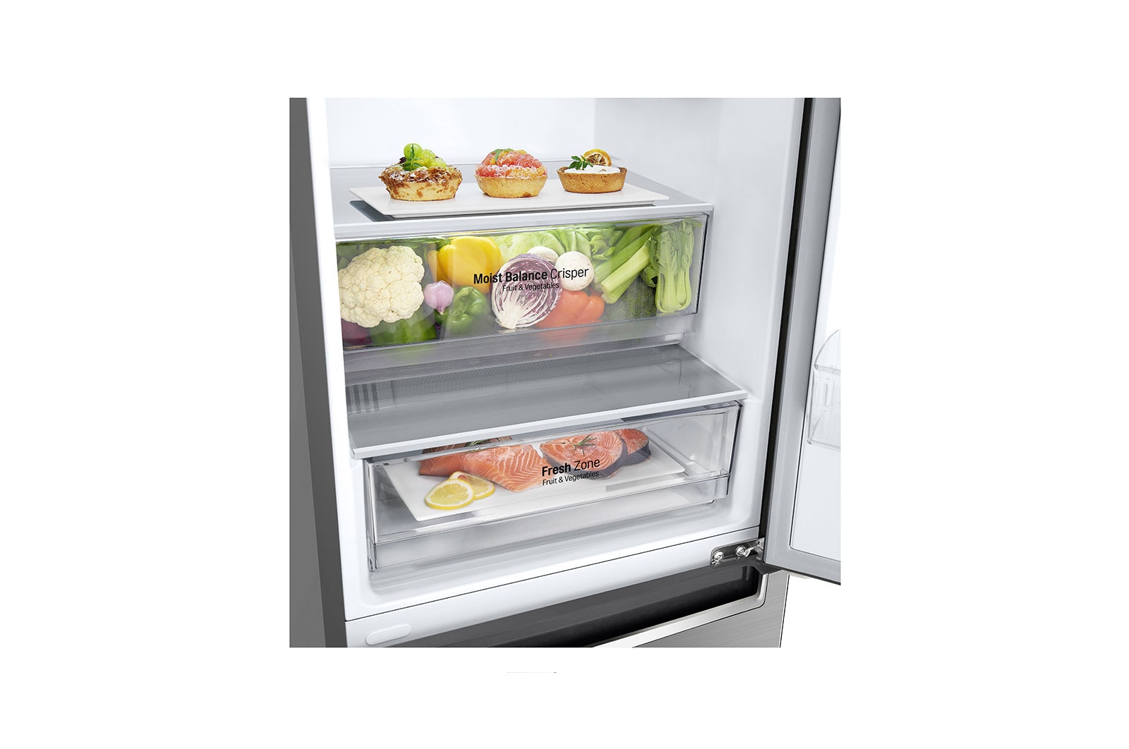 LG 24" Counter Depth Bottom Freezer Refrigerator with Door Cooling+, 12 cu. ft., LBNC12251V