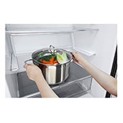 LG 28" Counter Depth Bottom Freezer with Door Cooling+ and Flip-up Shelf, 15 cu.ft., LBNC15231P