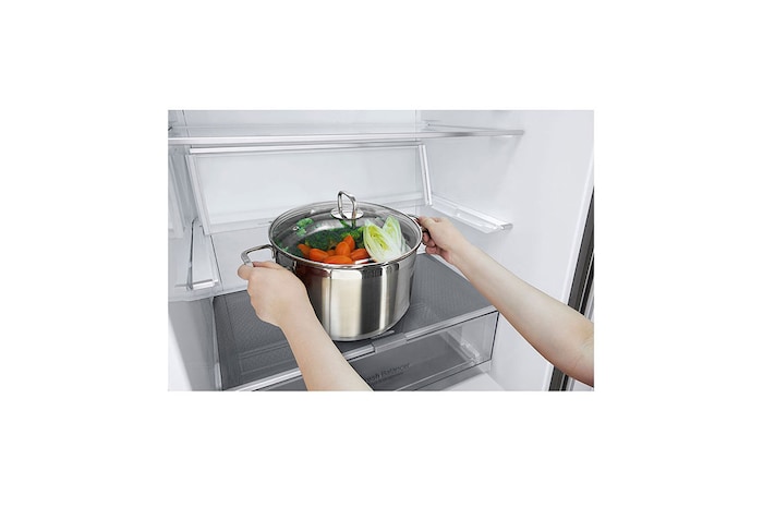 LG 28" Counter Depth Bottom Freezer with Door Cooling+ and Flip-up Shelf, 15 cu.ft., LBNC15231V