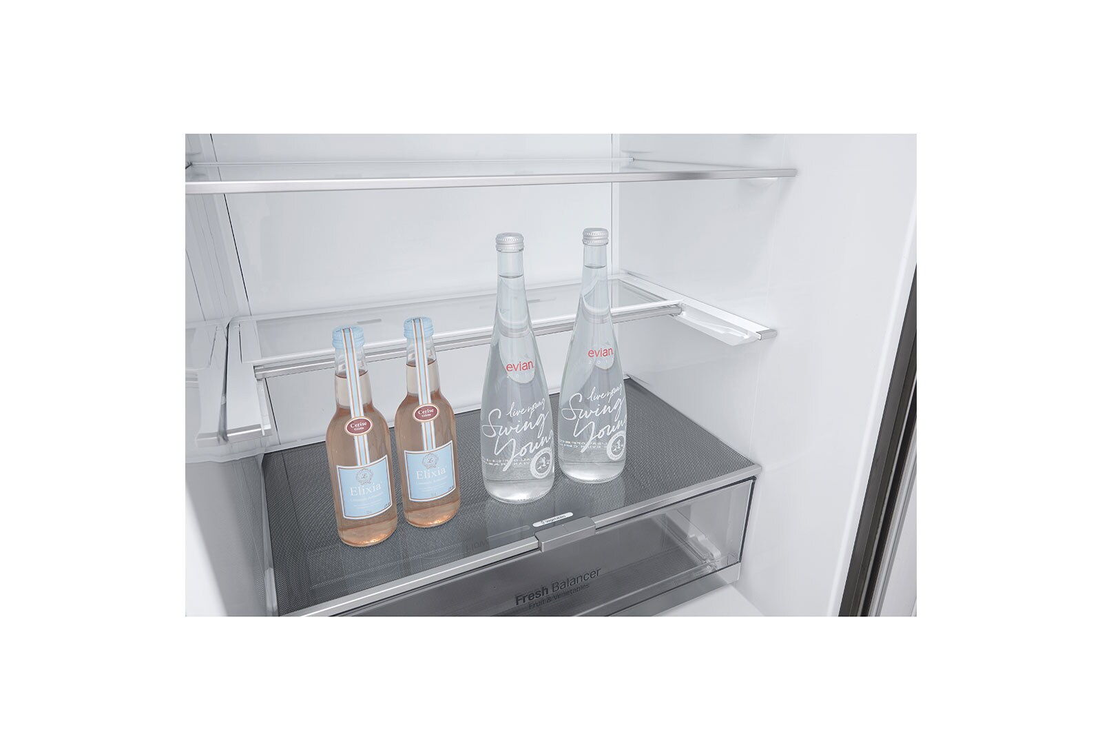 LG 28" Counter Depth Bottom Freezer with Door Cooling+ and Flip-up Shelf, 15 cu.ft., LBNC15241V