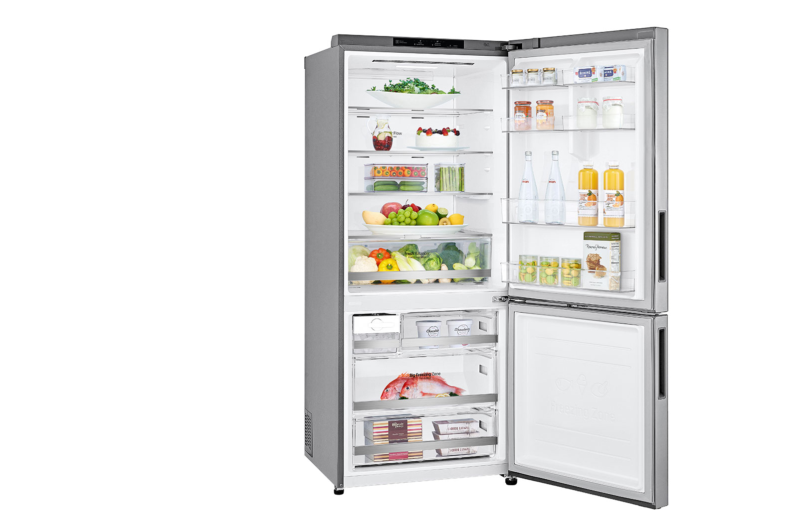 LG 28" Counter Depth Bottom Freezer with Door Cooling<sup>+</sup> and Flip-up Shelf, 15 cu.ft., LBNC15251V