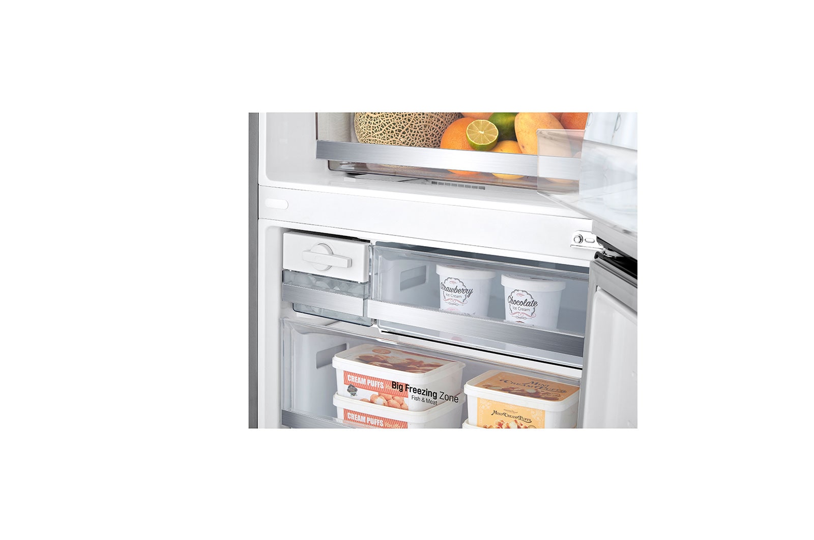 LG 28" Counter Depth Bottom Freezer with Door Cooling<sup>+</sup> and Flip-up Shelf, 15 cu.ft., LBNC15251V