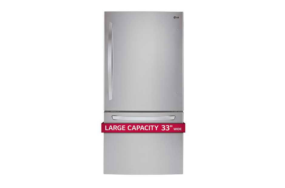 33" Large Capacity Bottom Freezer Refrigerator with Inverter Linear