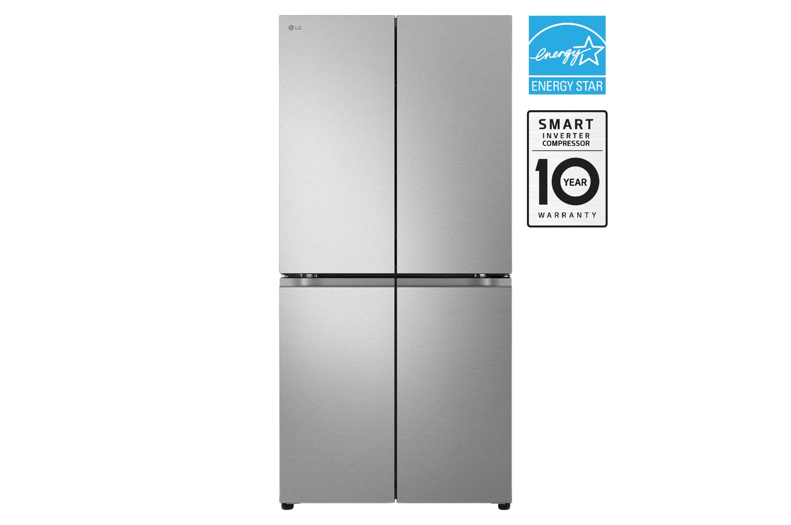 Front view of 33" 19 cu. ft. Counter-Depth French 4-Door Refrigerator | Ice Maker LF19C8200S