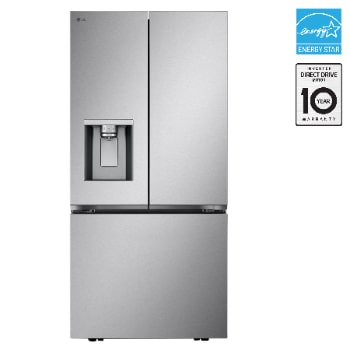 Front view of 33" 20 cu.ft. Counter-Depth MAX® French 3-Door Refrigerator | Ice & Water Dispenser | Dual Ice Maker LF20C6330S