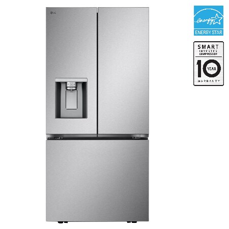 LG 33" 20 cu. ft. Counter-Depth MAX French 3-Door Refrigerator | Ice & Water Dispenser | Dual Ice Maker