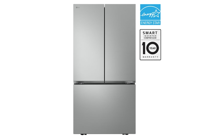 Front view of 33" 21 cu.ft. Counter-Depth MAX® French 3-Door Refrigerator LF21C6000V