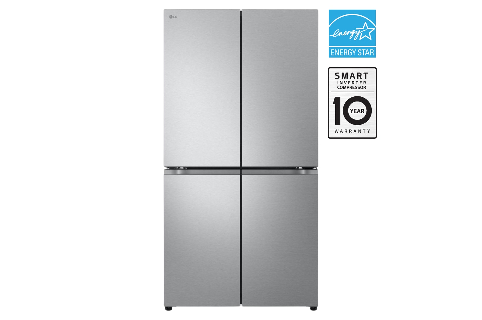 Front view of 36" 24 cu. ft. Counter-Depth French 4-Door Refrigerator | Ice Maker LF24C8200S