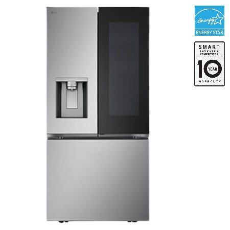 LG 33" 25 cu. ft. InstaView Door-in-Door Standard-Depth French 3-Door Refrigerator | Ice & Water Dispenser | Dual Ice Maker with Craft Ice
