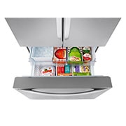 Freezer interior with filled