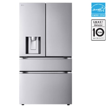 Front view of 36" 29 cu. ft. Standard-Depth MAX® French 4-Door Refrigerator | Ice & Water Dispenser | Dual Ice Maker with Full-Convert Drawer® LF29S8330S