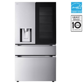 Front view of 36" 29 cu. ft. InstaView® Door-in-Door® with MyColor® S/Depth MAX® French 4-Door | Ice & Water Dispenser | Dual Ice w Full-Convert Drawer® LF29S8365S