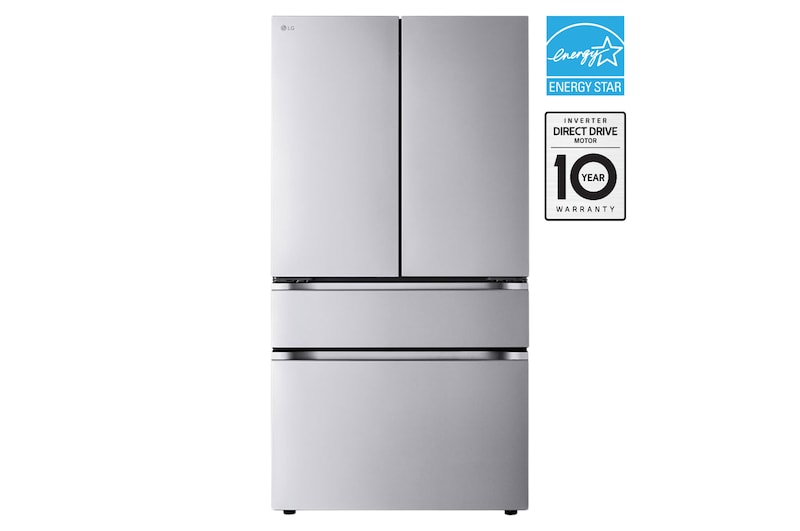 Front view of 36" 30 cu.ft. Standard-Depth MAX® French 4-Door Refrigerator | Internal Water Dispenser | Ice Maker with Full-Convert Drawer® LF30S8210S