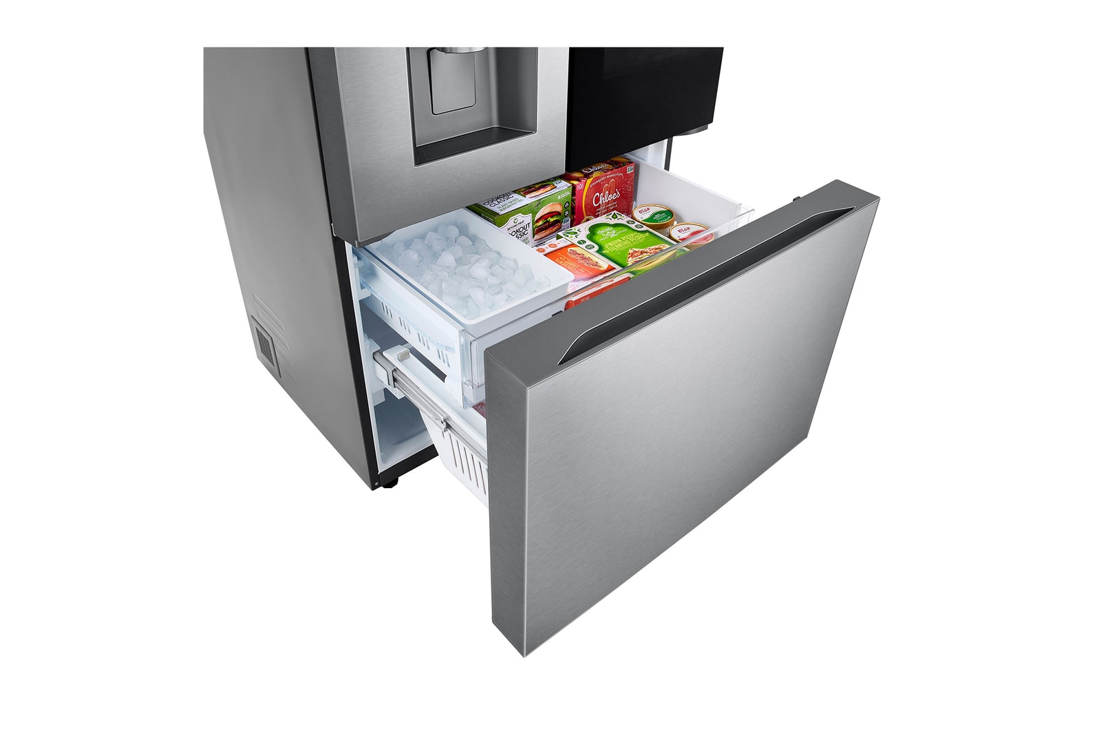  Filled Corner View of Freezer Drawer