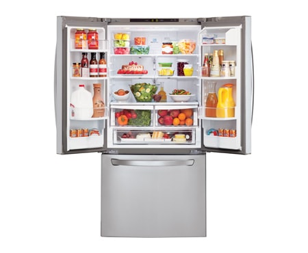 LG 30 Inch, 22 cu. ft. French Door Refrigerator with Multi-Air Flow Cooling, LFC22770ST