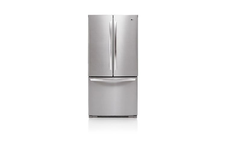 Front view of 33 Inch, 22.7 cu.ft. 3 Door French Door Refrigerator with Ice Maker LFC23760ST