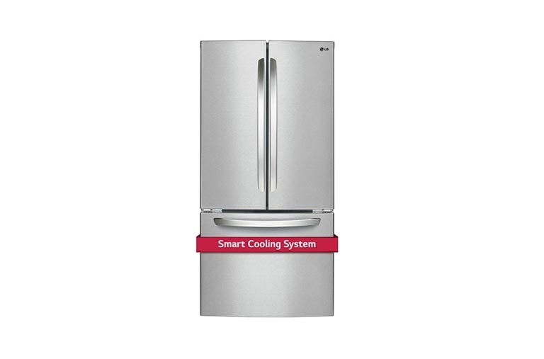 Front view of 33&#34; French Door Refrigerator with Smart Cooling System, 24 cu.ft. LFC24786ST