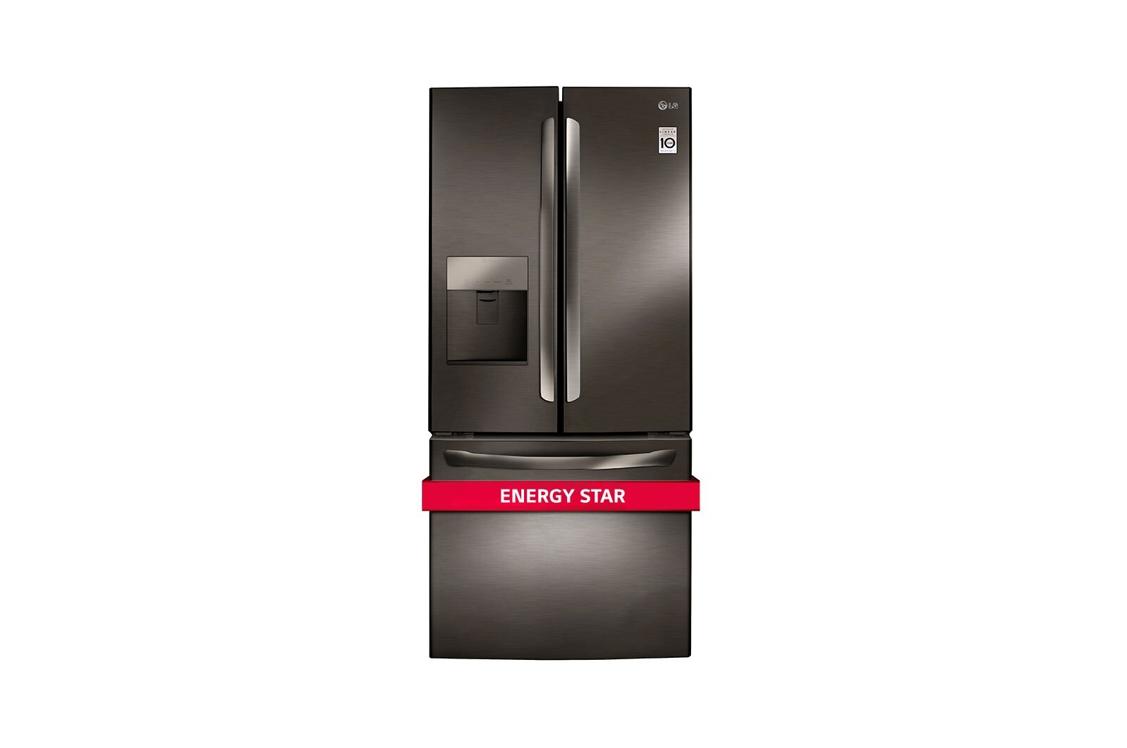 Front view of 30&#34; French Door Refrigerator with Water Dispenser 22 cu. Ft. LFD22786SD