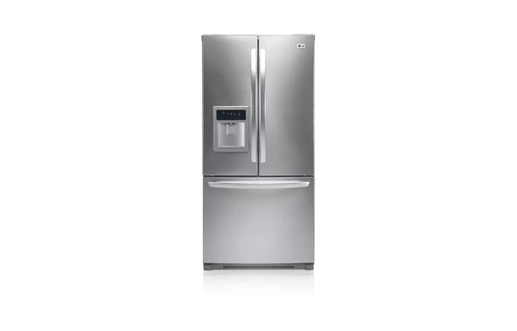 Front view of 3-Door French Door Refrigerator with External Water Dispenser (22.7 cu.ft.) LFD23860ST